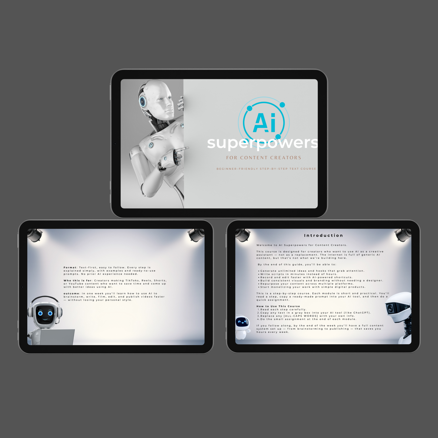 AI Superpowers for Content Creators - step by step guide PLR
