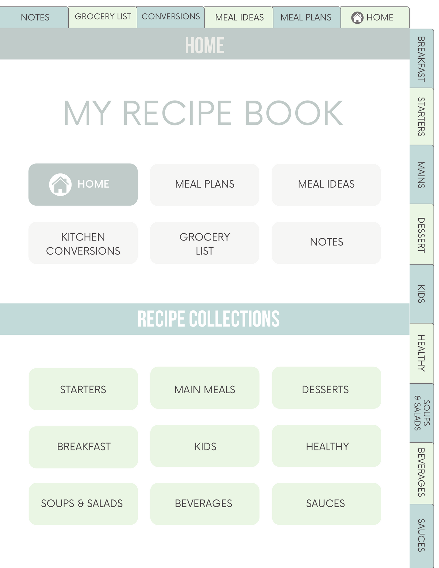 My Recipe Book Planner - 100 page